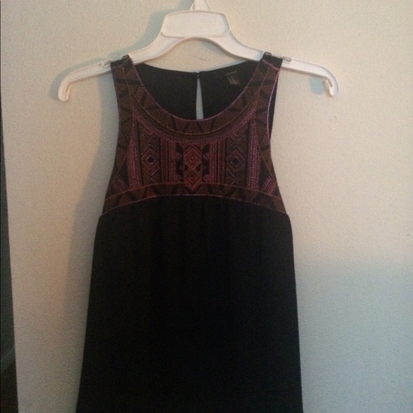 💗F21 Boho Navy Blue Gorgeous Blouse SALE! - Picture 2 of 3